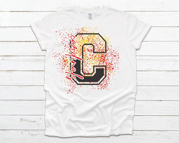 Spray Paint Letter & Mascot