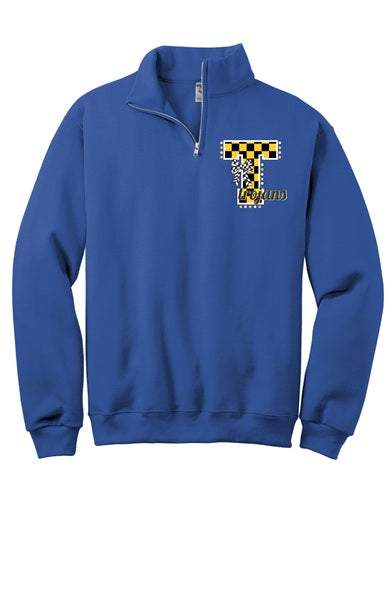 Checkered 1/4 zip