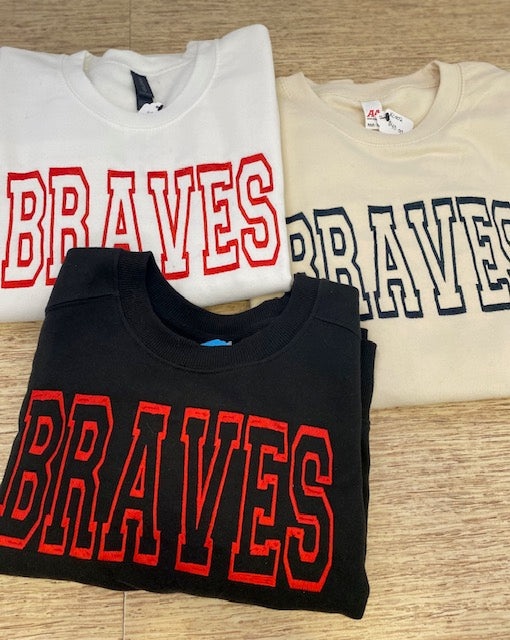 Braves College Font Embroidery