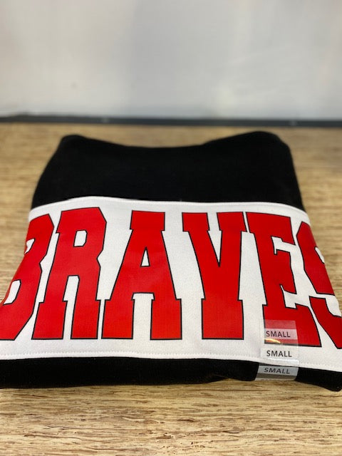 Braves white line hoodie