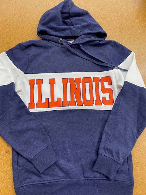 Illinois white band hoodie