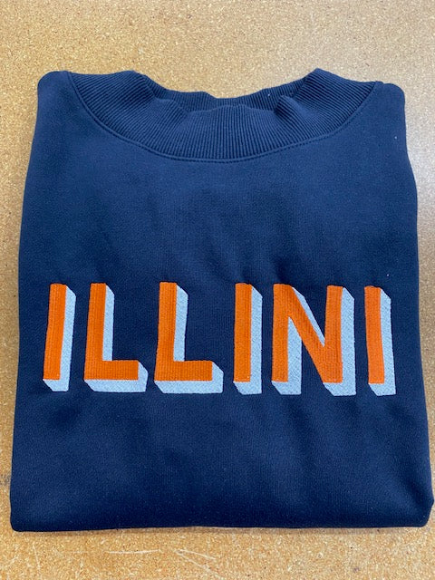 Illini shadow embroidery