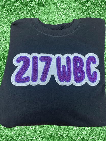 Custom Glitter Embroidery Crewneck Sweatshirt