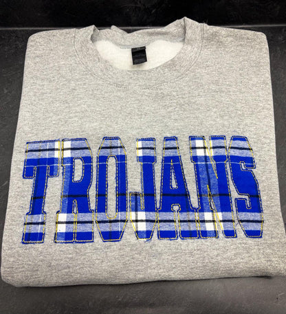 Flannel Applique Crewneck