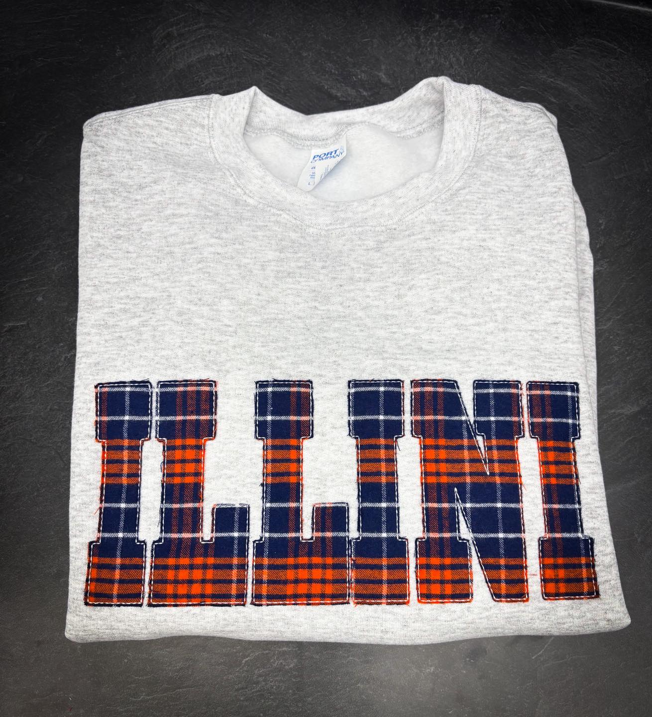 Flannel Applique Crewneck