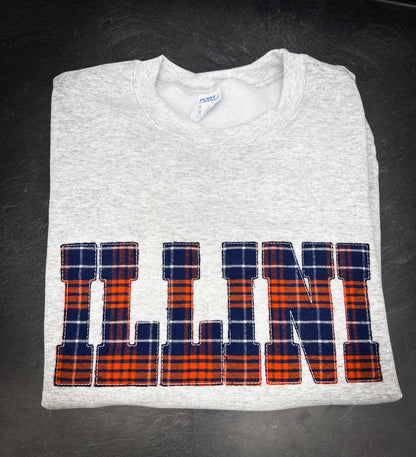 Flannel Applique Crewneck