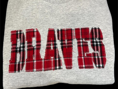 Flannel Applique Crewneck