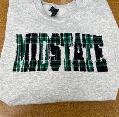 Flannel Applique Crewneck