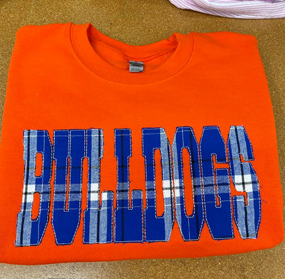 Flannel Applique Crewneck