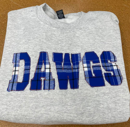 Flannel Applique Crewneck