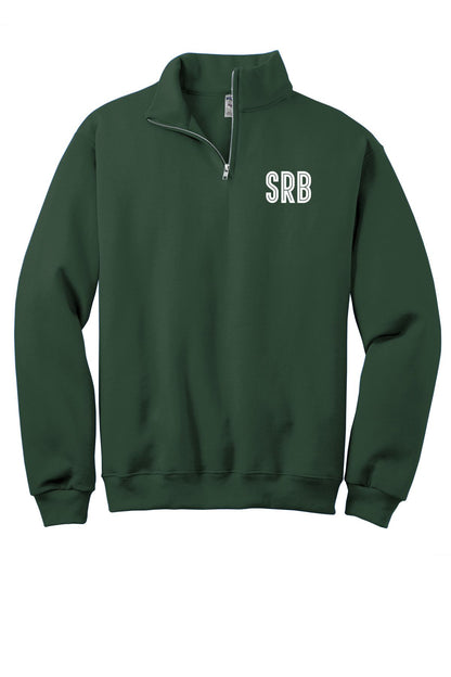 Monogrammed embroidered 1/4 zip