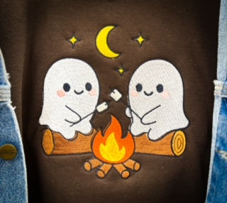 Ghost Campfire Embroidered Sweatshirt