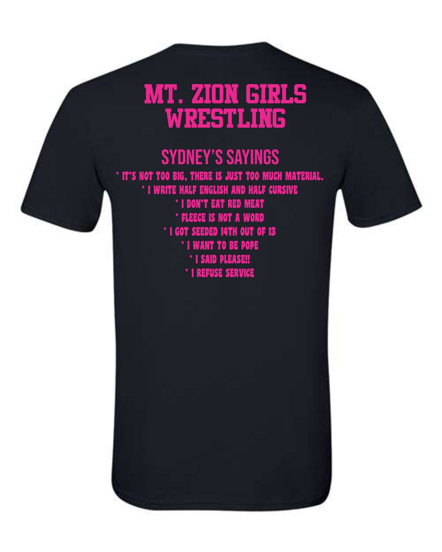 Girls Wrestling Sayings LC