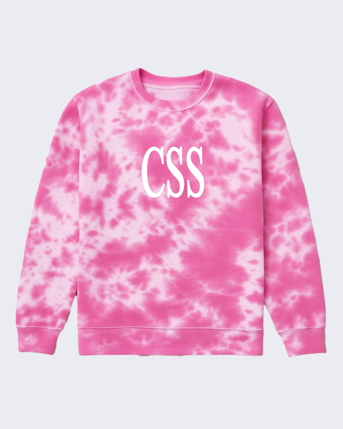 CSS tie dye embroidered crewneck