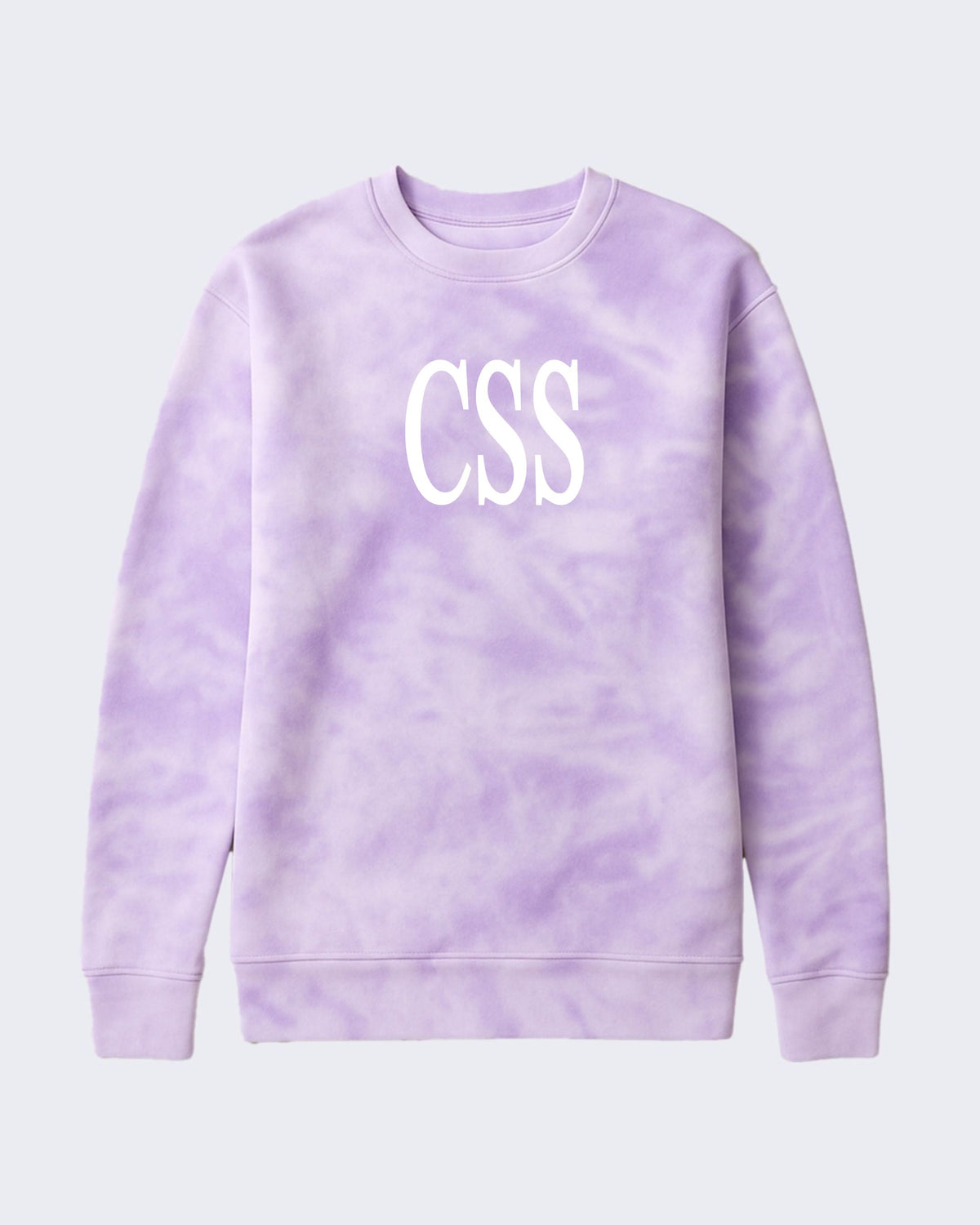 CSS tie dye embroidered crewneck