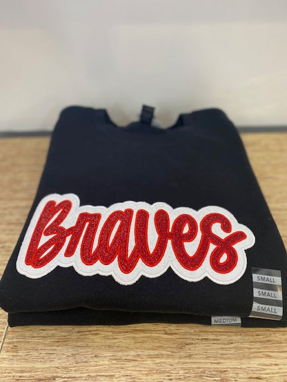 Custom Glitter Embroidery Crewneck Sweatshirt