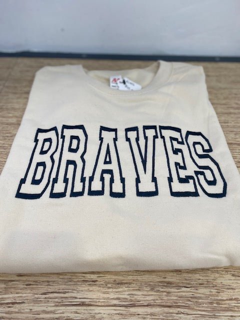 Braves College Font Embroidery