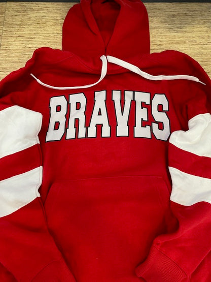 Braves stripe sleeve hoodie