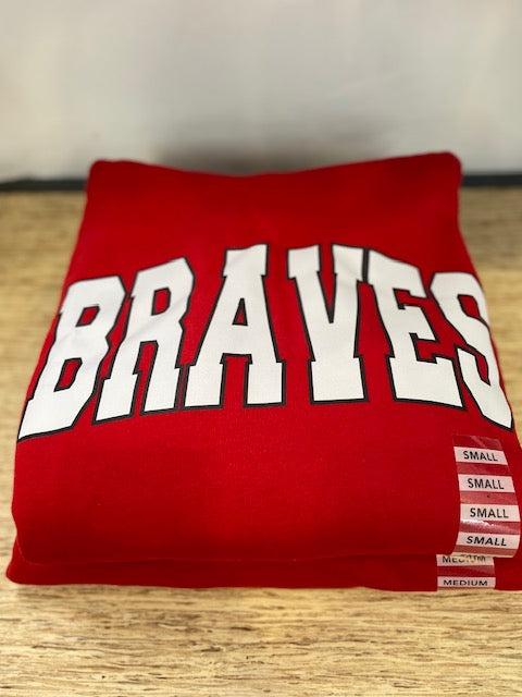 Braves stripe sleeve hoodie