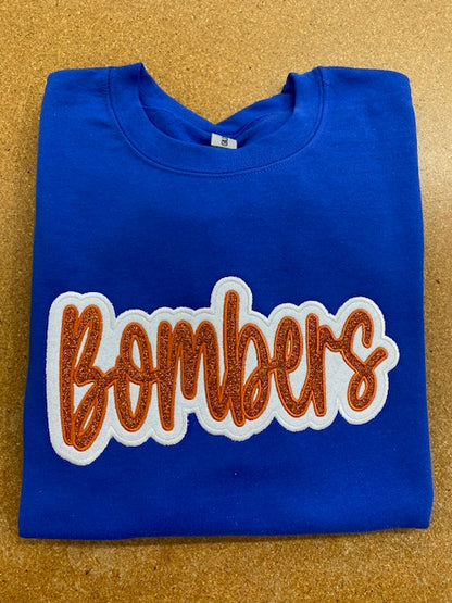 Custom Glitter Embroidery Crewneck Sweatshirt
