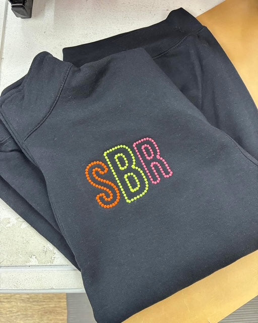 Adult embroidered 1/4 zip