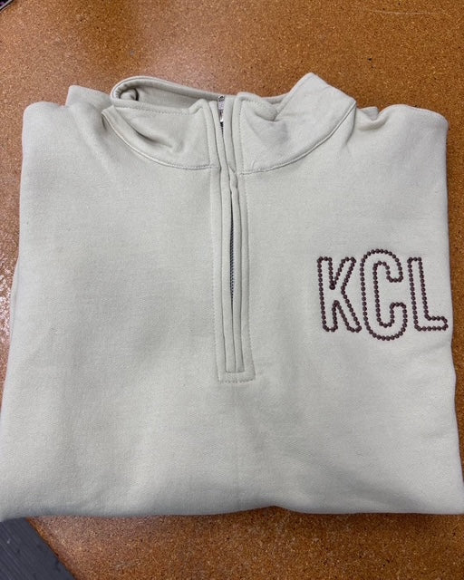 Adult embroidered 1/4 zip