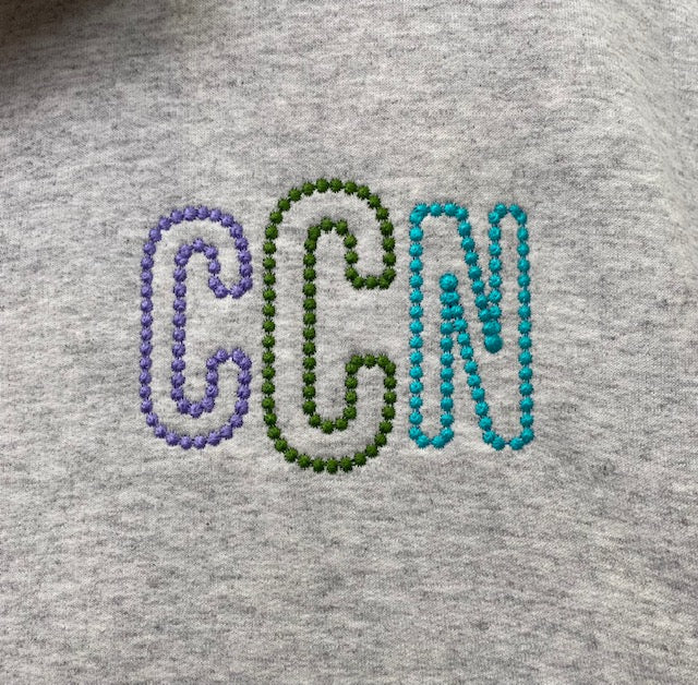 Adult embroidered 1/4 zip