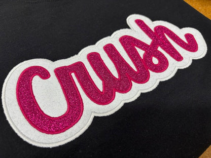 Custom Glitter Embroidery Crewneck Sweatshirt