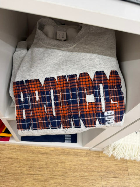 Flannel Applique Crewneck