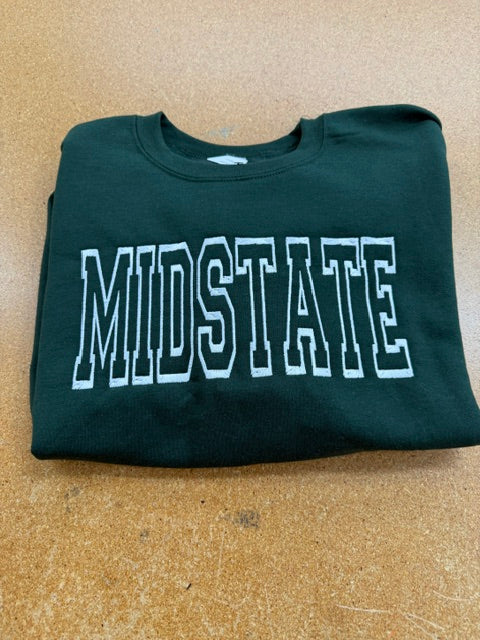 Midstate College Font Embroidery