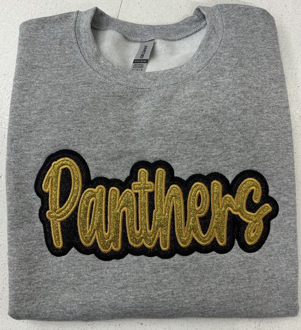 Custom Glitter Embroidery Crewneck Sweatshirt