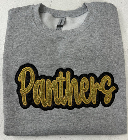 Custom Glitter Embroidery Crewneck Sweatshirt